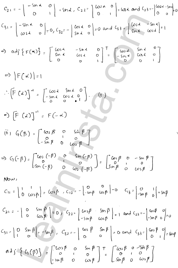 RD Sharma Class 12 Solutions Chapter 7 Adjoint and Inverse of a Matrix Ex 7.1 1.24