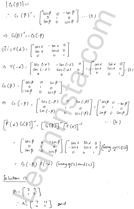 RD Sharma Class 12 Solutions Chapter 7 Adjoint and Inverse of a Matrix Ex 7.1 1.25