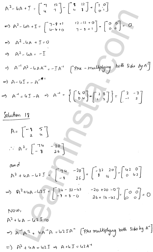 RD Sharma Class 12 Solutions Chapter 7 Adjoint and Inverse of a Matrix Ex 7.1 1.26
