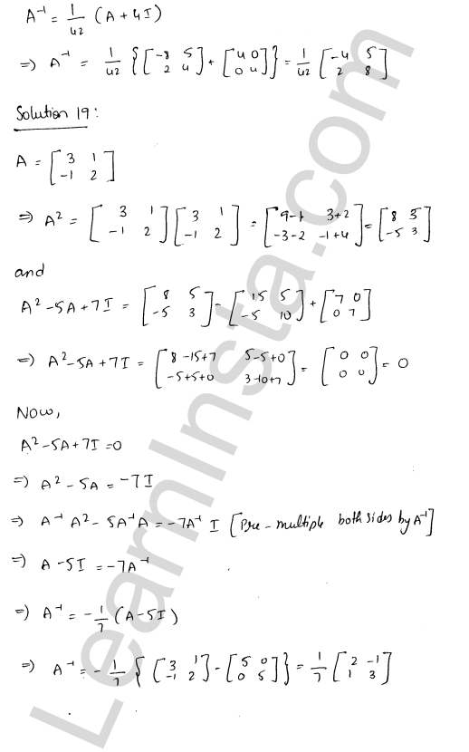 RD Sharma Class 12 Solutions Chapter 7 Adjoint and Inverse of a Matrix Ex 7.1 1.27