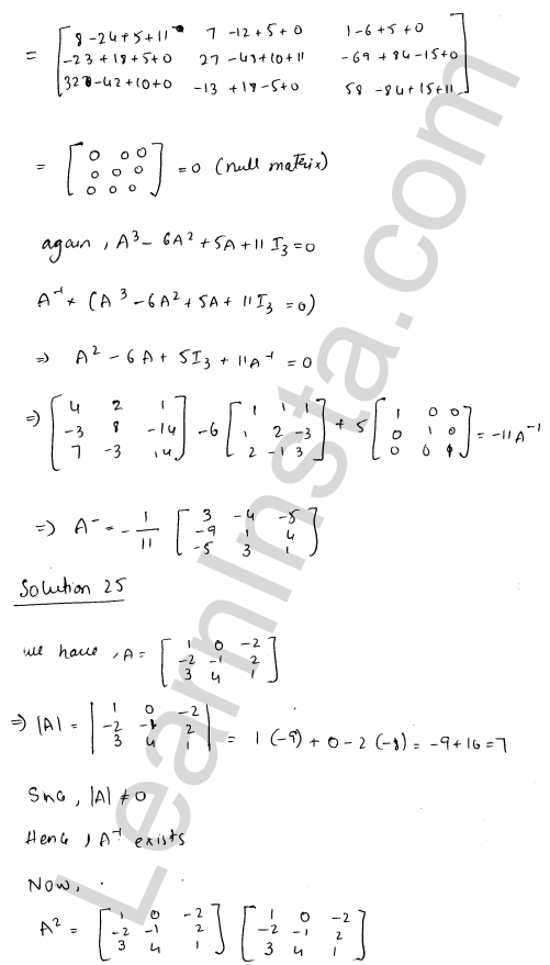 RD Sharma Class 12 Solutions Chapter 7 Adjoint and Inverse of a Matrix Ex 7.1 1.33