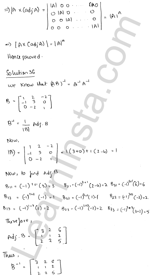 RD Sharma Class 12 Solutions Chapter 7 Adjoint and Inverse of a Matrix Ex 7.1 1.46