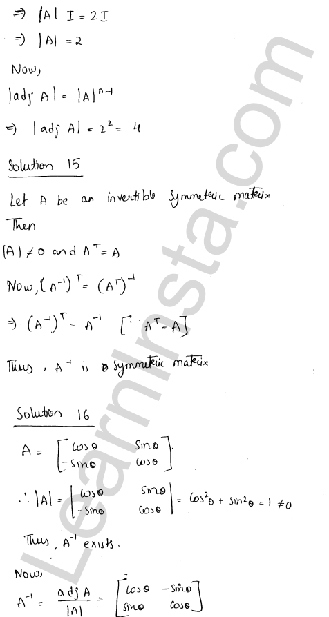RD Sharma Class 12 Solutions Chapter 7 Adjoint and Inverse of a Matrix VSAQ 1.5
