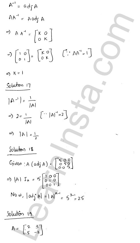 RD Sharma Class 12 Solutions Chapter 7 Adjoint and Inverse of a Matrix VSAQ 1.6