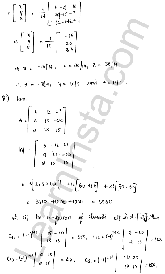 RD Sharma Class 12 Solutions Chapter 8 Solution of Simultaneous Linear Equations Ex 8.1 1.12
