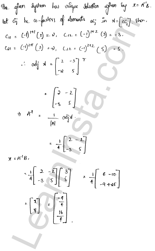 RD Sharma Class 12 Solutions Chapter 8 Solution of Simultaneous Linear Equations Ex 8.1 1.3
