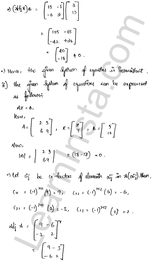 RD Sharma Class 12 Solutions Chapter 8 Solution of Simultaneous Linear Equations Ex 8.1 1.34