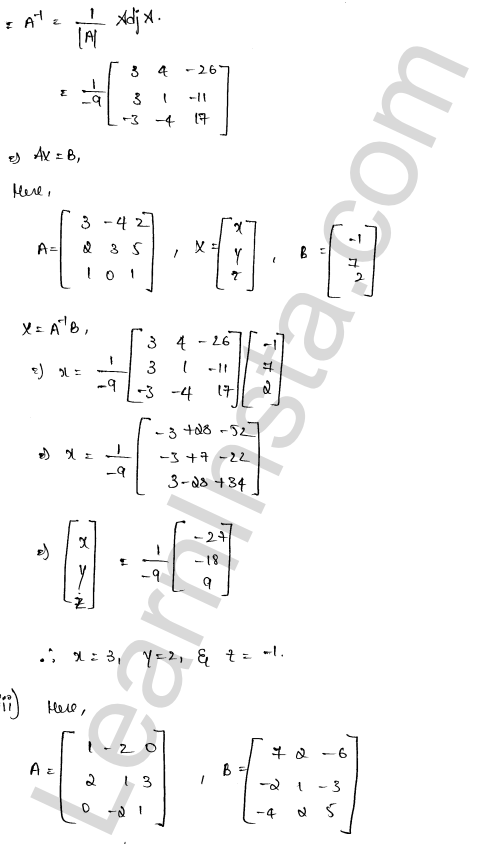 RD Sharma Class 12 Solutions Chapter 8 Solution of Simultaneous Linear Equations Ex 8.1 1.49
