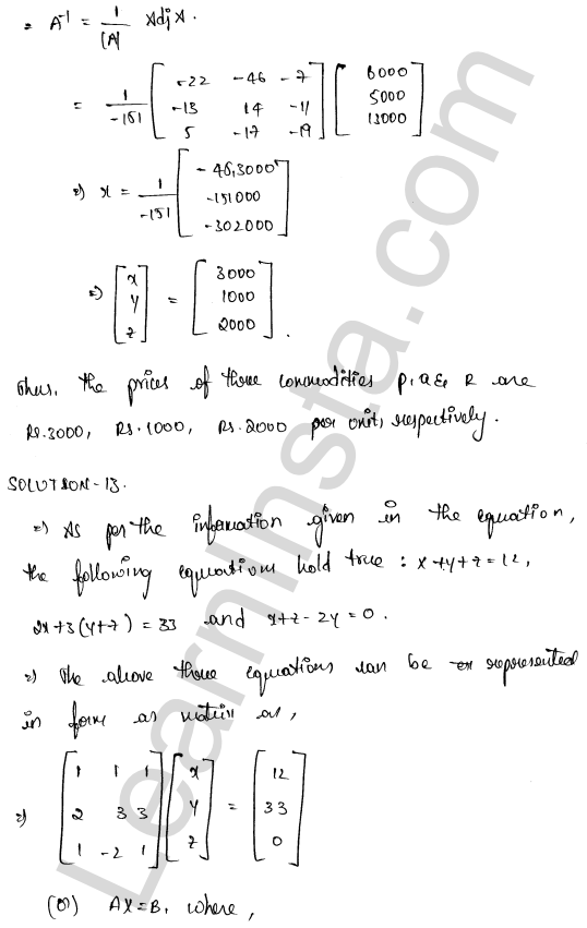 RD Sharma Class 12 Solutions Chapter 8 Solution of Simultaneous Linear Equations Ex 8.1 1.63