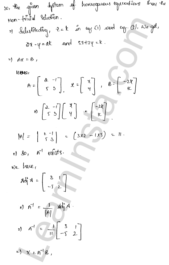 RD Sharma Class 12 Solutions Chapter 8 Solution of Simultaneous Linear Equations Ex 8.2 1.3