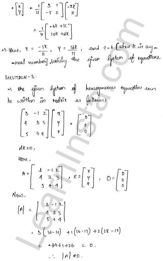 RD Sharma Class 12 Solutions Chapter 8 Solution of Simultaneous Linear Equations Ex 8.2 1.4