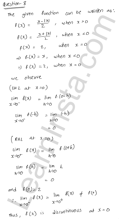 RD Sharma Class 12 Solutions Chapter 9 Continuity Ex 9.1 1.10