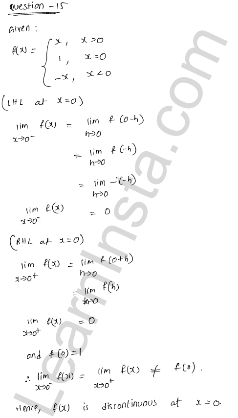 RD Sharma Class 12 Solutions Chapter 9 Continuity Ex 9.1 1.23