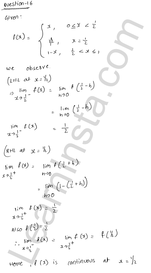 RD Sharma Class 12 Solutions Chapter 9 Continuity Ex 9.1 1.24