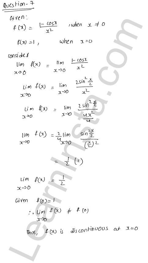 RD Sharma Class 12 Solutions Chapter 9 Continuity Ex 9.1 1.9