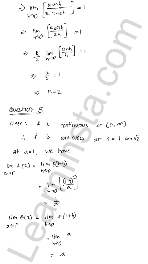 RD Sharma Class 12 Solutions Chapter 9 Continuity Ex 9.2 1.28