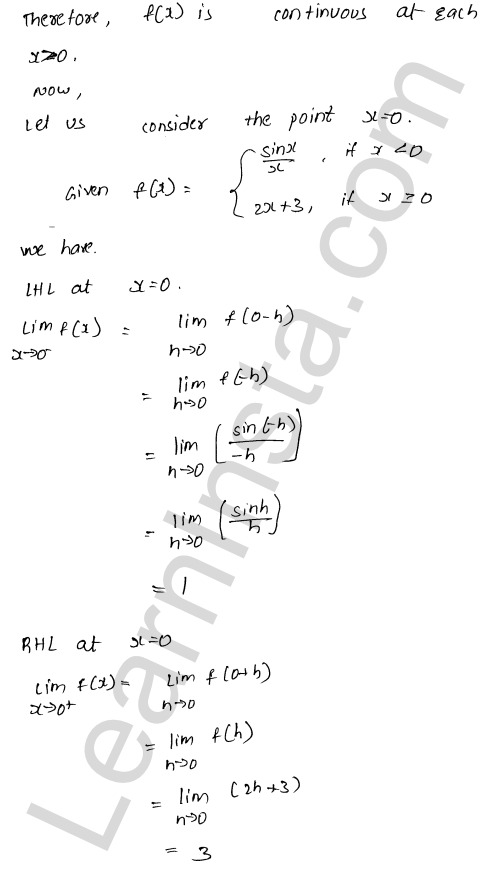 RD Sharma Class 12 Solutions Chapter 9 Continuity Ex 9.2 1.7
