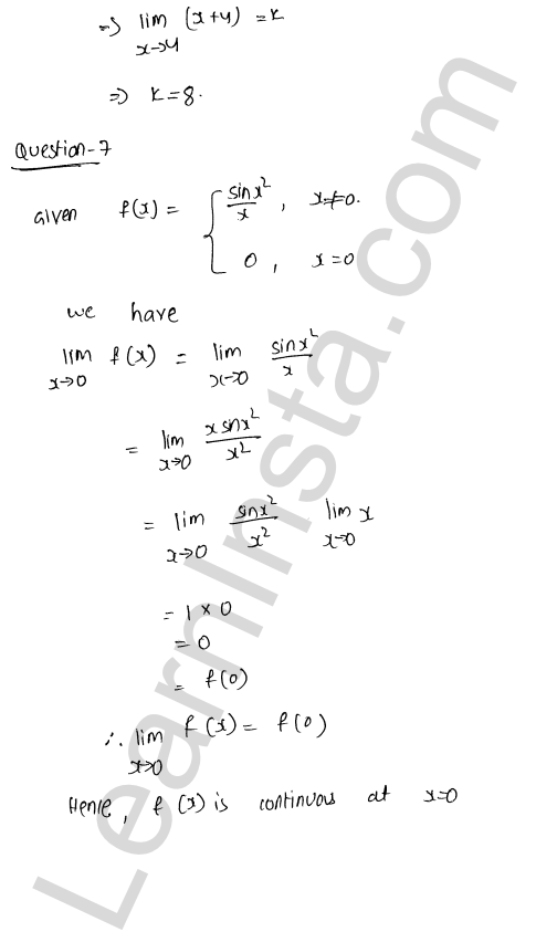 RD Sharma Class 12 Solutions Chapter 9 Continuity VSAQ 1.4