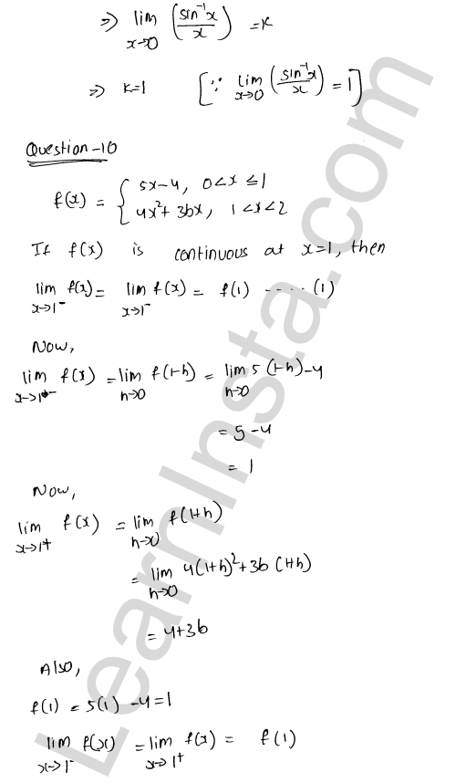 RD Sharma Class 12 Solutions Chapter 9 Continuity VSAQ 1.6