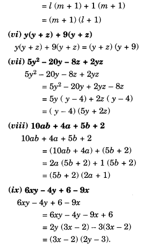 NCERT Solutions for Class 8 Maths Chapter 14 Factorisation Ex 14.2 13