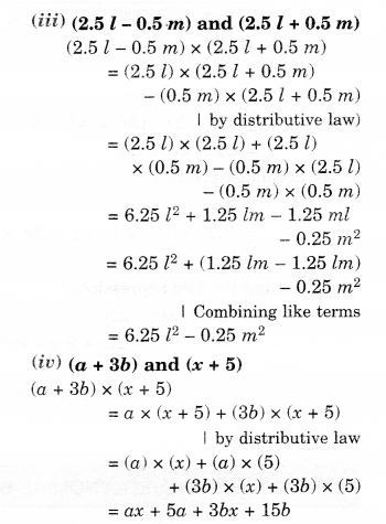 NCERT Solutions for Class 8 Maths Chapter 9 Algebraic Expressions and Identities Ex 9.4 2