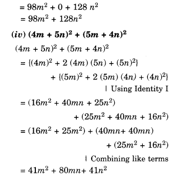 NCERT Solutions for Class 8 Maths Chapter 9 Algebraic Expressions and Identities Ex 9.5 16
