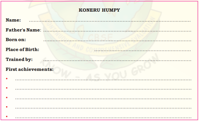 NCERT Solutions for Class 9 English Main Course Book Unit 7 Sports and Games Chapter 1 Grandmaster Koneru Humpy Queen of 64 Squares 5