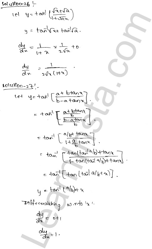 RD Sharma Class 12 Solutions Chapter 11 Differentiation Ex 11.3 1.17