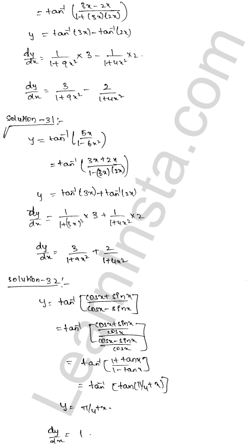 RD Sharma Class 12 Solutions Chapter 11 Differentiation Ex 11.3 1.19