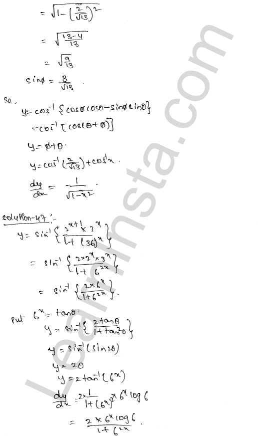 RD Sharma Class 12 Solutions Chapter 11 Differentiation Ex 11.3 1.28