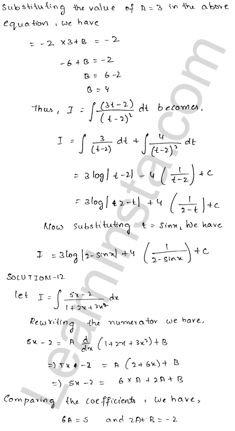 RD Sharma Class 12 Solutions Chapter 19 Indefinite Integrals Ex 19.19 1.11