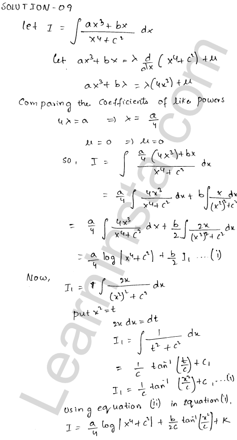 RD Sharma Class 12 Solutions Chapter 19 Indefinite Integrals Ex 19.19 1.9