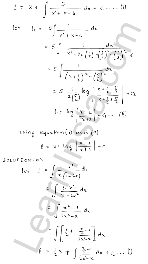 RD Sharma Class 12 Solutions Chapter 19 Indefinite Integrals Ex 19.20 1.3