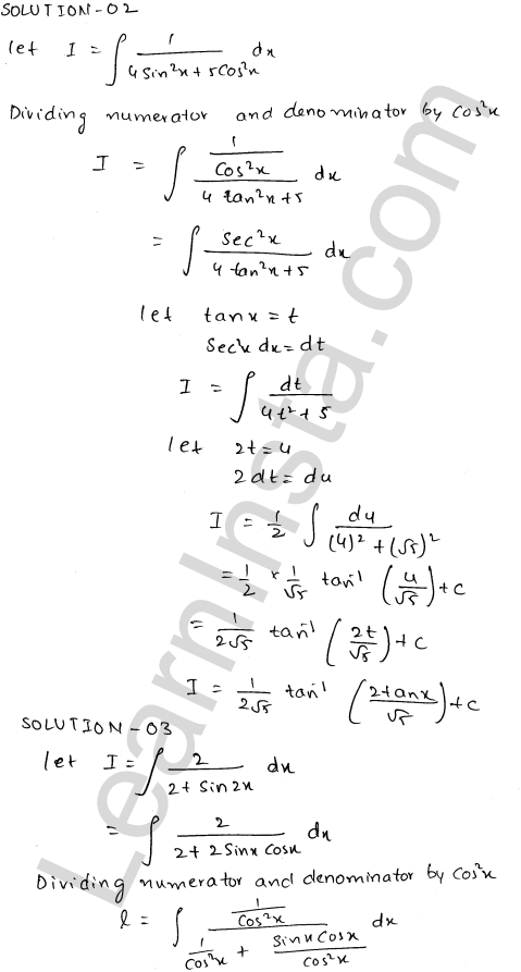 RD Sharma Class 12 Solutions Chapter 19 Indefinite Integrals Ex 19.22 1.2