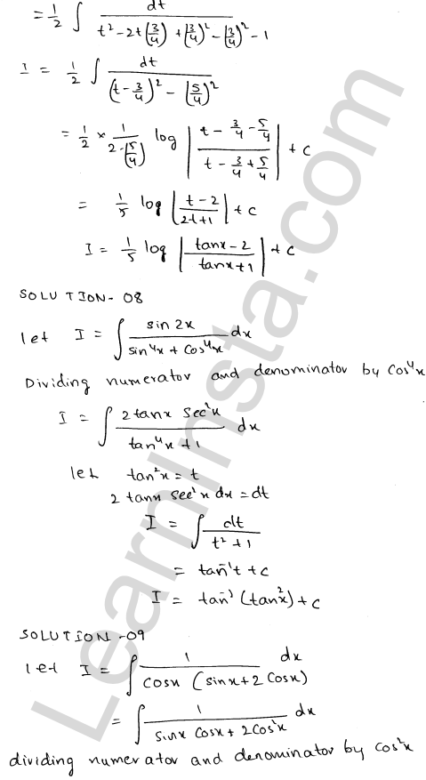 RD Sharma Class 12 Solutions Chapter 19 Indefinite Integrals Ex 19.22 1.7