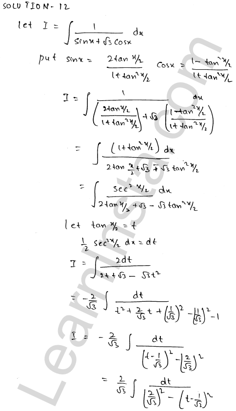 RD Sharma Class 12 Solutions Chapter 19 Indefinite Integrals Ex 19.23 1.12
