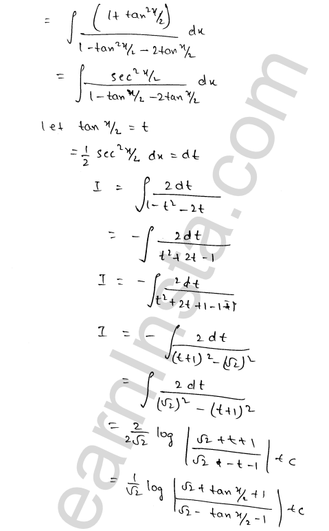 RD Sharma Class 12 Solutions Chapter 19 Indefinite Integrals Ex 19.23 1.8