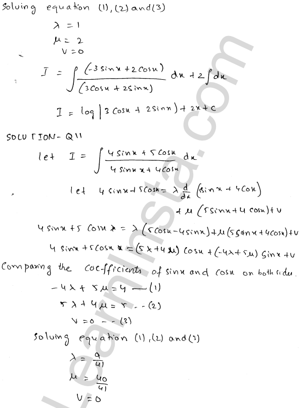 RD Sharma Class 12 Solutions Chapter 19 Indefinite Integrals Ex 19.24 1.9