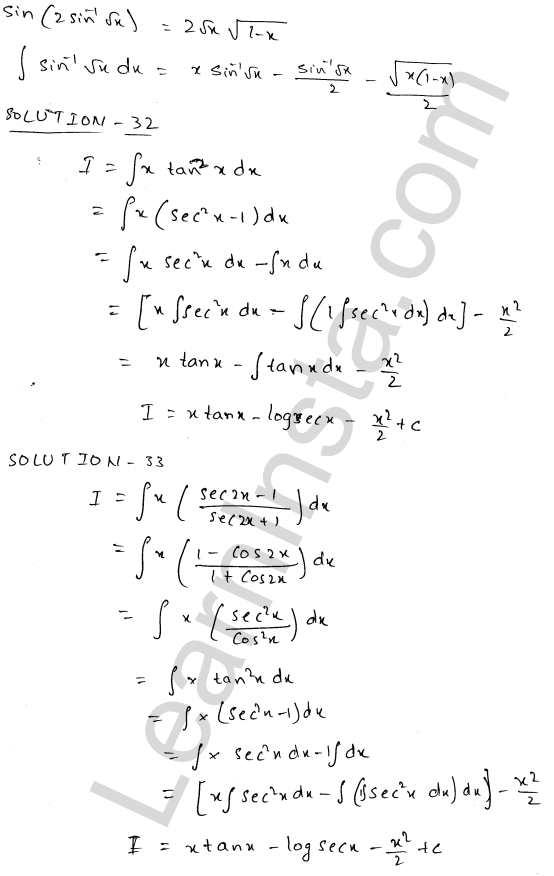 RD Sharma Class 12 Solutions Chapter 19 Indefinite Integrals Ex 19.25 1.16