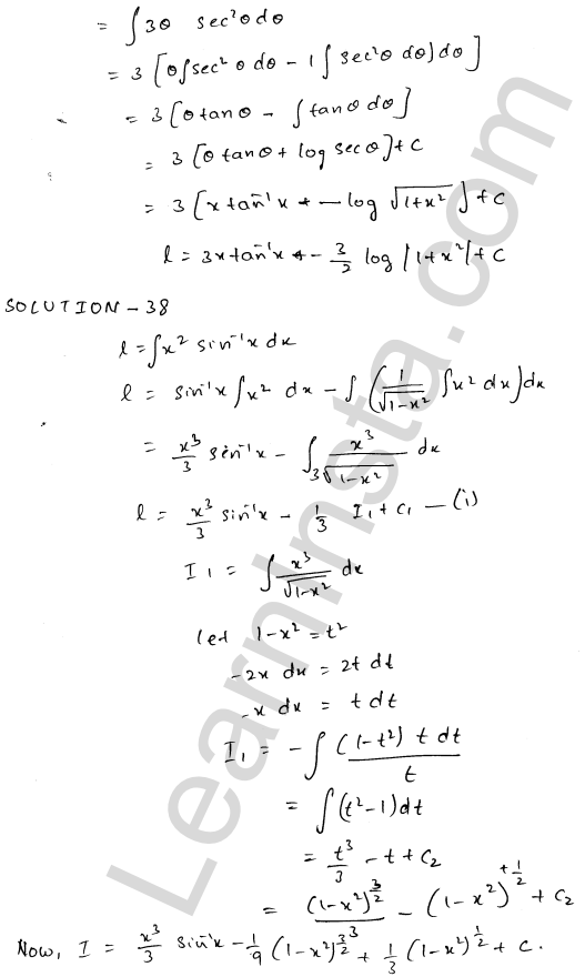 RD Sharma Class 12 Solutions Chapter 19 Indefinite Integrals Ex 19.25 1.19