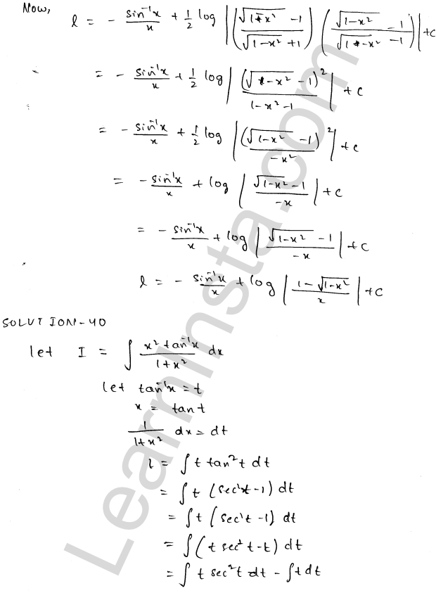 RD Sharma Class 12 Solutions Chapter 19 Indefinite Integrals Ex 19.25 1.21