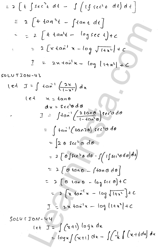 RD Sharma Class 12 Solutions Chapter 19 Indefinite Integrals Ex 19.25 1.23