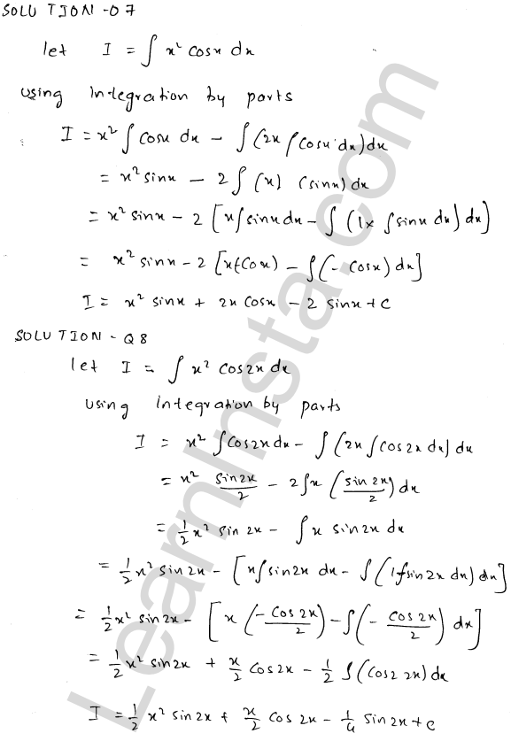 RD Sharma Class 12 Solutions Chapter 19 Indefinite Integrals Ex 19.25 1.3