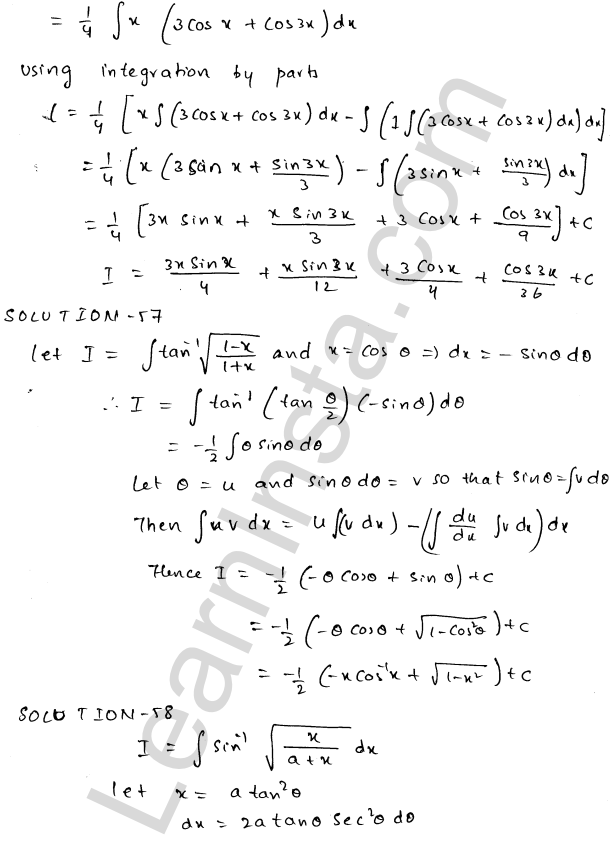 RD Sharma Class 12 Solutions Chapter 19 Indefinite Integrals Ex 19.25 1.30