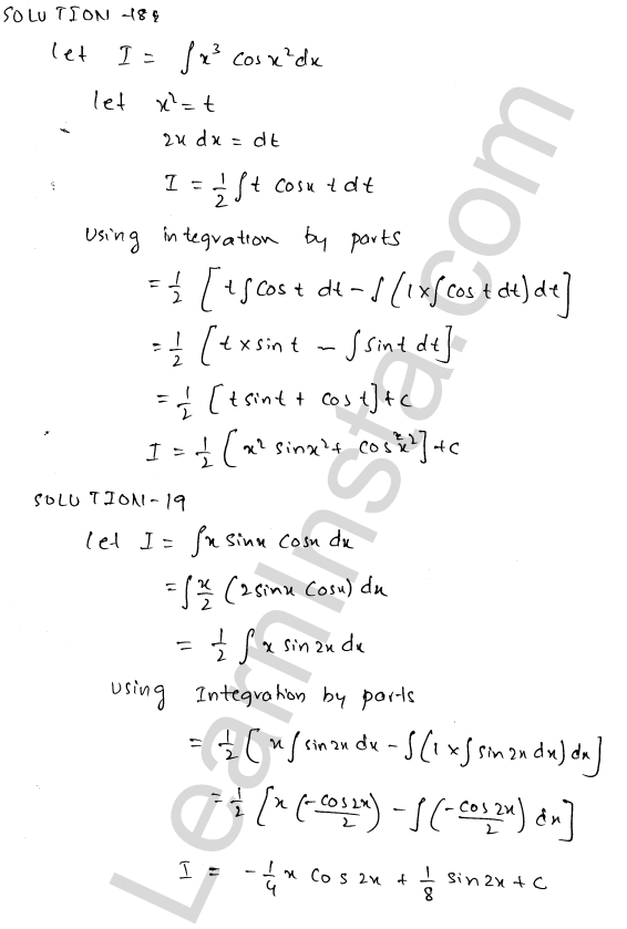 RD Sharma Class 12 Solutions Chapter 19 Indefinite Integrals Ex 19.25 1.8