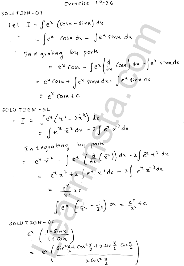 RD Sharma Class 12 Solutions Chapter 19 Indefinite Integrals Ex 19.26 1.1