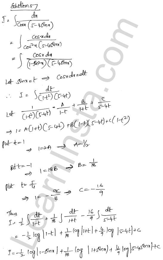 RD Sharma Class 12 Solutions Chapter 19 Indefinite Integrals Ex 19.30 1.37