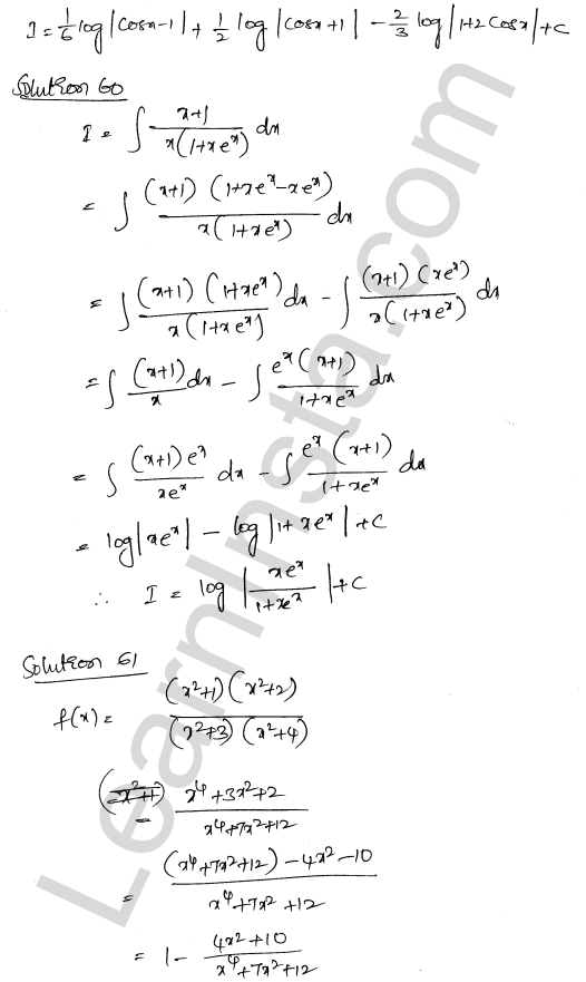 RD Sharma Class 12 Solutions Chapter 19 Indefinite Integrals Ex 19.30 1.40