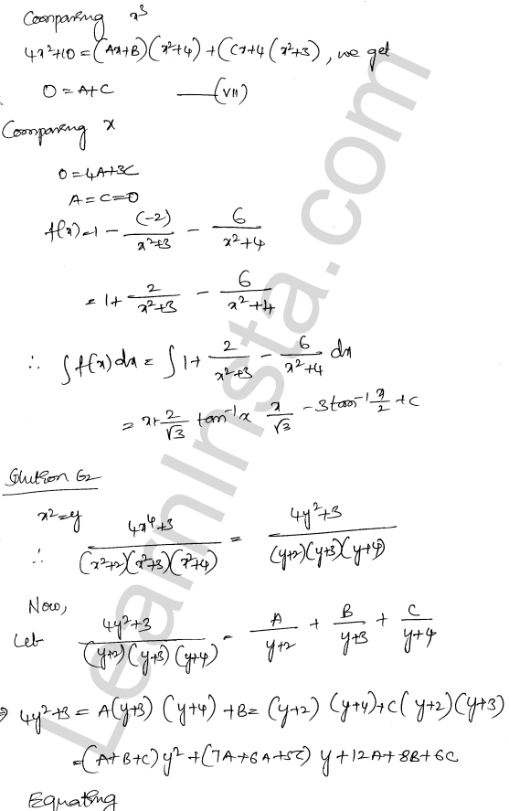 RD Sharma Class 12 Solutions Chapter 19 Indefinite Integrals Ex 19.30 1.42
