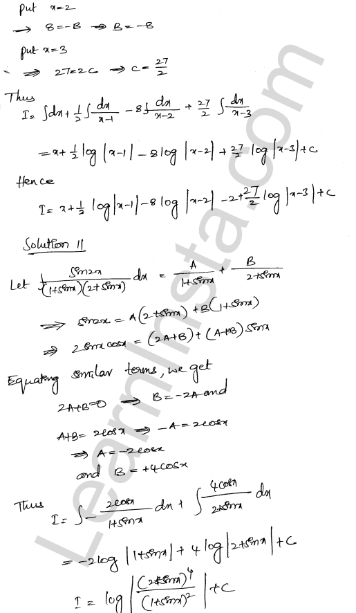 RD Sharma Class 12 Solutions Chapter 19 Indefinite Integrals Ex 19.30 1.7